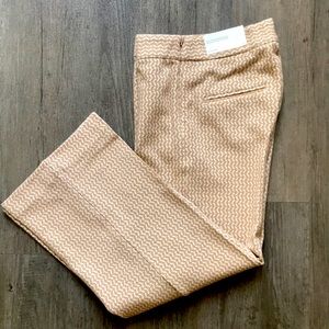 NWT Ann Taylor Geo Print Side Zip Wide Leg Crop Pants